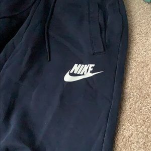 Nike blue cuffed sweat pants
